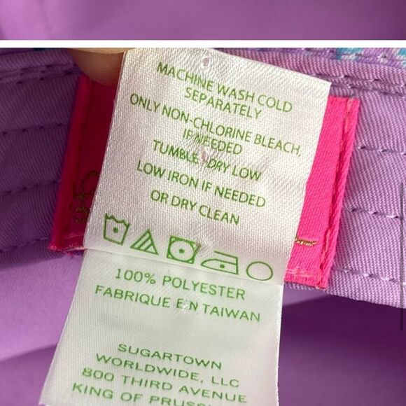 NWT Lilly Pulitzer Bucket Sun Hat Lilac Freesia Mermaid For You Purple Blue - Picture 9 of 11